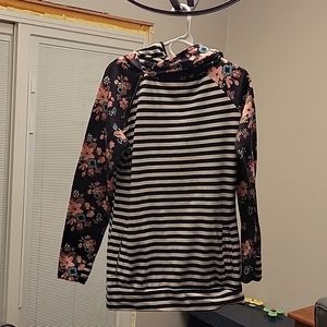 hooded flower sweatshirt size large brand &
